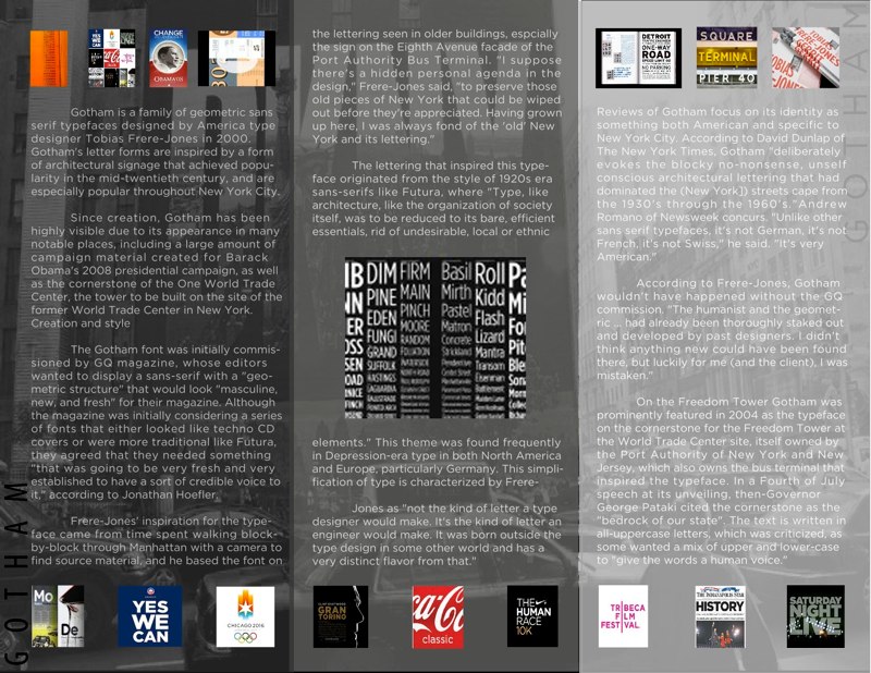 3 fold type of Brochure Typography by Ganna Sheyko / Anna Art Design